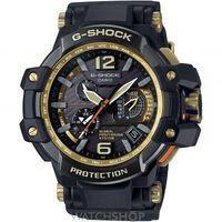 Mens Casio G-Shock Premium Gravitymaster Black x Gold Alarm Chronograph Radio Controlled Watch GPW-1000GB-1AER