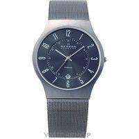 mens skagen grenen titanium watch 233xlttm