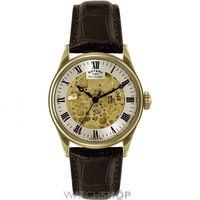 Mens Rotary Vintage Mecanique Skeleton Automatic Watch GS02941/03