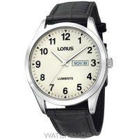Mens Lorus Lumibrite Dial Leather Strap Watch RJ647AX9