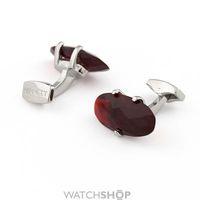 Mens Kennett Stainless Steel Red Crystal Claw Set Cufflinks KC02