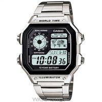 Mens Casio World Time Alarm Chronograph Watch AE-1200WHD-1AVEF