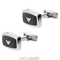 mens emporio armani stainless steel cufflinks egs1728040