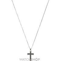 mens emporio armani stainless steel cross necklace egs1705040