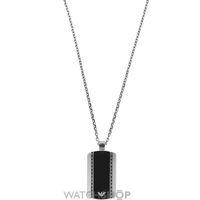 Mens Emporio Armani Stainless Steel Dog Tag Necklace EGS1921040