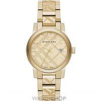 Mens Burberry The City Engraved Check Watch BU9038