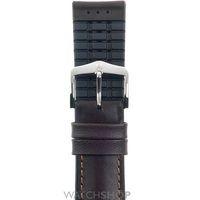 Mens Hirsch Stainless Steel James 120mm/80mm Leather/Caoutchouc Strap Size 20mm 0925002010-2-20