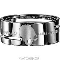 Mens Guess Stainless Steel Skull Ring Size W.5 UMR81007-66