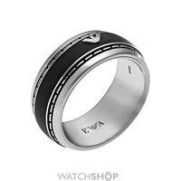 mens emporio armani stainless steel size u ring egs1924040512