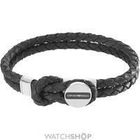 mens emporio armani stainless steel signature bracelet egs2178040