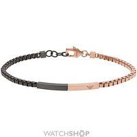 Mens Emporio Armani PVD rose plating Composition Bracelet EGS2125221