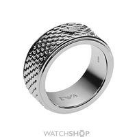 mens emporio armani stainless steel size u ring egs2142040512