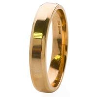 Mens 9ct Yellow Gold 5mm Bevelled Edge Wedding Ring HCCN5.0 9Y Z+4