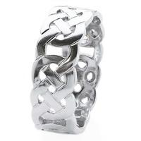 mens 9ct white gold celtic wedding ring 04c1 9w