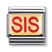 Messages - Stainless Steel Sis Charm 030229-0 09