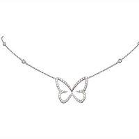 Messika 0.58ct Diamond And White Gold Butterfly Pendant Necklace