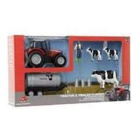 Mf Tractor & Trailer Farm Set