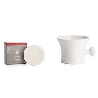 Mühle White Porcelain Shaving Mug With 65g Sandalwood Shaving Soap Refill