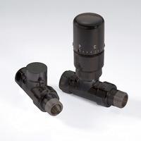 mhs radius straight trv valve in black