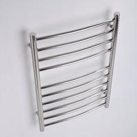mhs alara polished stainless steel curved electric towel radiator w 60 ...