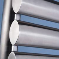 MHS Oval Brushed Stainless Steel Dual Fuel Towel Radiator - W 500mm W 500mm x H 800mm BTU - 1832