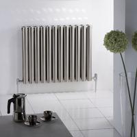 mhs arc brushed stainless steel double radiator w 570mm x h 600mm btu  ...