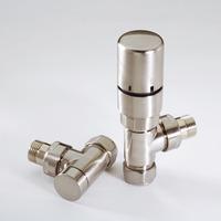 MHS Radius Angled TRV MHS Head Valve in Satin