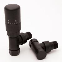 MHS Radius Angled TRV Head Valve in Black