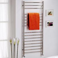 mhs alara polished stainless steel straight towel radiator w 500mm x h ...