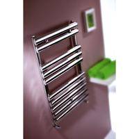 MHS Oval Polished Stainless Steel Electric Towel Radiator - W 500mm W 500mm x H 800mm BTU - 1832