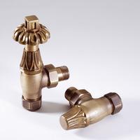 MHS Chartwell 15mm Angled TRV Valve in Brass