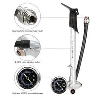 Mini Bicycle Portable Pump Air Supply Bike Cycle Air Pressure Pump Air Inflator with Gauge for American Valves