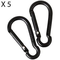 mil com car6 non locking carabina pair 6mm black set of 5