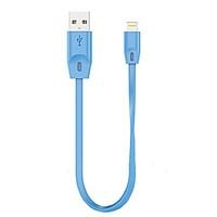 Mini FlatTail MFi Certified Lightning to USB Charger SYNC Flat/Noodle 0.15M Short Cable for iphone5 6 plus SE, iPad air