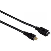 Micro USB 2.0 Extension Cable Gold-plated Shielded Black 0.75m