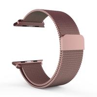 Milanese Stainless Steel Metal-net Mesh Strap Watchband Loop Magnet Lock Bracelet Adjustable Customized Replacement for Apple iWatch 38mm Fashion Desi