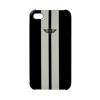 Mini Cover For Apple Iphone 4/4s - Stripes/metalic Grey