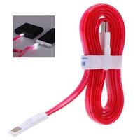 Micro USB 2.0 1m Data Sync Charging Cable Cord with Colorful Light for Samsung HTC Smartphone
