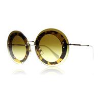 Miu Miu 10Rs Sunglasses Tortoise / Gold / White 7S01G0