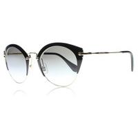 Miu Miu 53RS Sunglasses Black / Pale Gold 1AB0A7 52mm