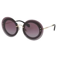 Miu Miu MU 10RS U6B5F1 Transparent Grey/Fabric Black