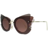 Miu Miu MU02SS VA50A0 Dark Brown/Pink