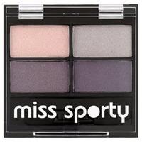 miss sporty studio colour quattro eyeshadow smoky green eyes purple