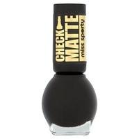 Miss Sporty Check Matte Nail Polish Total Darkness, Black