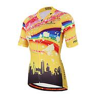 Miloto Cycling Jersey Women\'s Short Sleeve Bike Shirt Sweatshirt JerseyQuick Dry Moisture Permeability Front Zipper Breathable Soft YKK