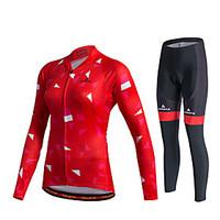 Miloto Cycling Jersey with Tights Women\'s Unisex Long Sleeve Bike Tracksuit Jersey Tights Pants/Trousers/Overtrousers Tops Clothing Suits