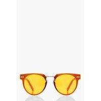 Mirrored Retro Sunglasses - yellow