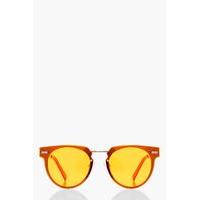 mirrored retro sunglasses yellow