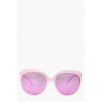 mirror oversized sunglasses pink