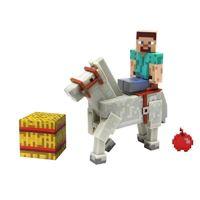 Minecraft 3 inch Action Figure - Steve with Horse